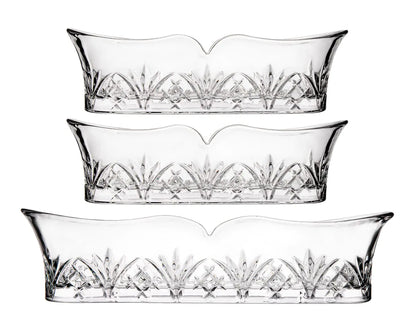 Godinger Fork Spoon and Knive Glass Cutlery Caddy Organizer Kitchenware & Storage Set of 3