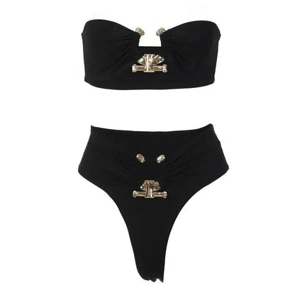 Shiny Strapless Bikini